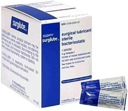 Surgilube 3 g FoilPac Packets, 576 packets (4 boxes)