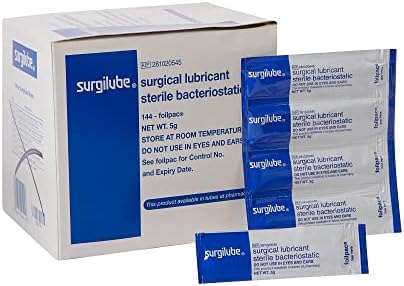 Surgilube 5 g FoilPac Packets, box of 144